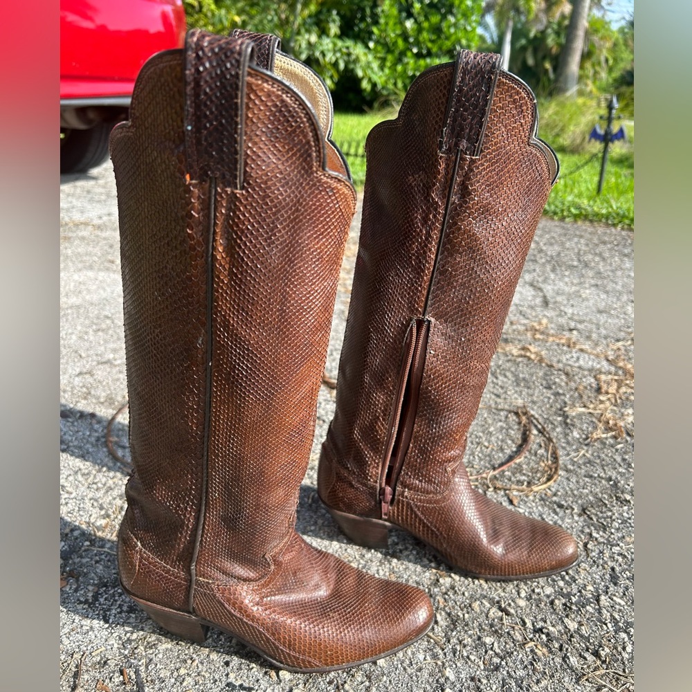 Justin western cowgirl boots 5.5 good used condition leather